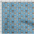 thumbnail image 4 of Soimoi Dog Print,Cotton Poplin, Sewing Fabric Sold by The Yard 42 Inch Wide,Sewing Craft Quilting/Quilt Making Fabric, Blue, 4 of 5