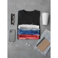 thumbnail image 3 of Brush Painting Of Russia Flag T-Shirt Men -Image by Shutterstock, Male Large, 3 of 4