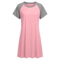 thumbnail image 4 of ZVNAΖH Women's Maternity Nursing Dress, Colorblock Raglan Sleeve Breastfeeding Knee Length Dress with Hidden Zipper for Pregnancy, S-2XL, 4 of 8
