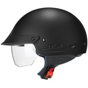 Glx M14 خوذة دراجة نارية مفتوحة الوجه - أسود غير لامع، كبير - Dot المعتمدة