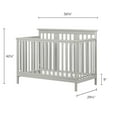 thumbnail image 6 of South Shore Cotton Candy  Baby Crib 4 Heights with Toddler Rail Soft Gray, 6 of 9