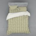 thumbnail image 2 of Ambesonne Victorian Bedding Set 3 Pcs, Flora Damask Rococo Motif, Twin, Grey Yellow Sage Green, 2 of 3