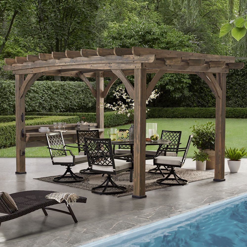 Backyard Discovery Silverton 14 x 10 Pergola with Electric Walmart