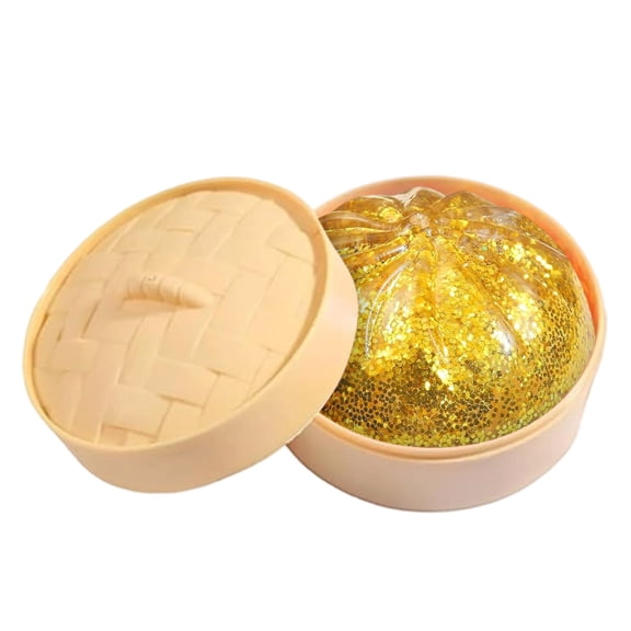 TOYOUME Glitter Dumpling Squishy with Box, Gold