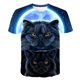 thumbnail image 1 of Camiseta con estampado 3D de dos gatos para hombre y mujer, camisa de manga corta, XXS, verano, 2021, 1 of 4