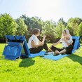thumbnail image 6 of Tcbosik Portable Folding Beach Chair, Lightweight Lounge Chair with Cooler Pocket, Outdoor Rest Mat for Camping Poolside Lawn Garden, Blue, 6 of 7