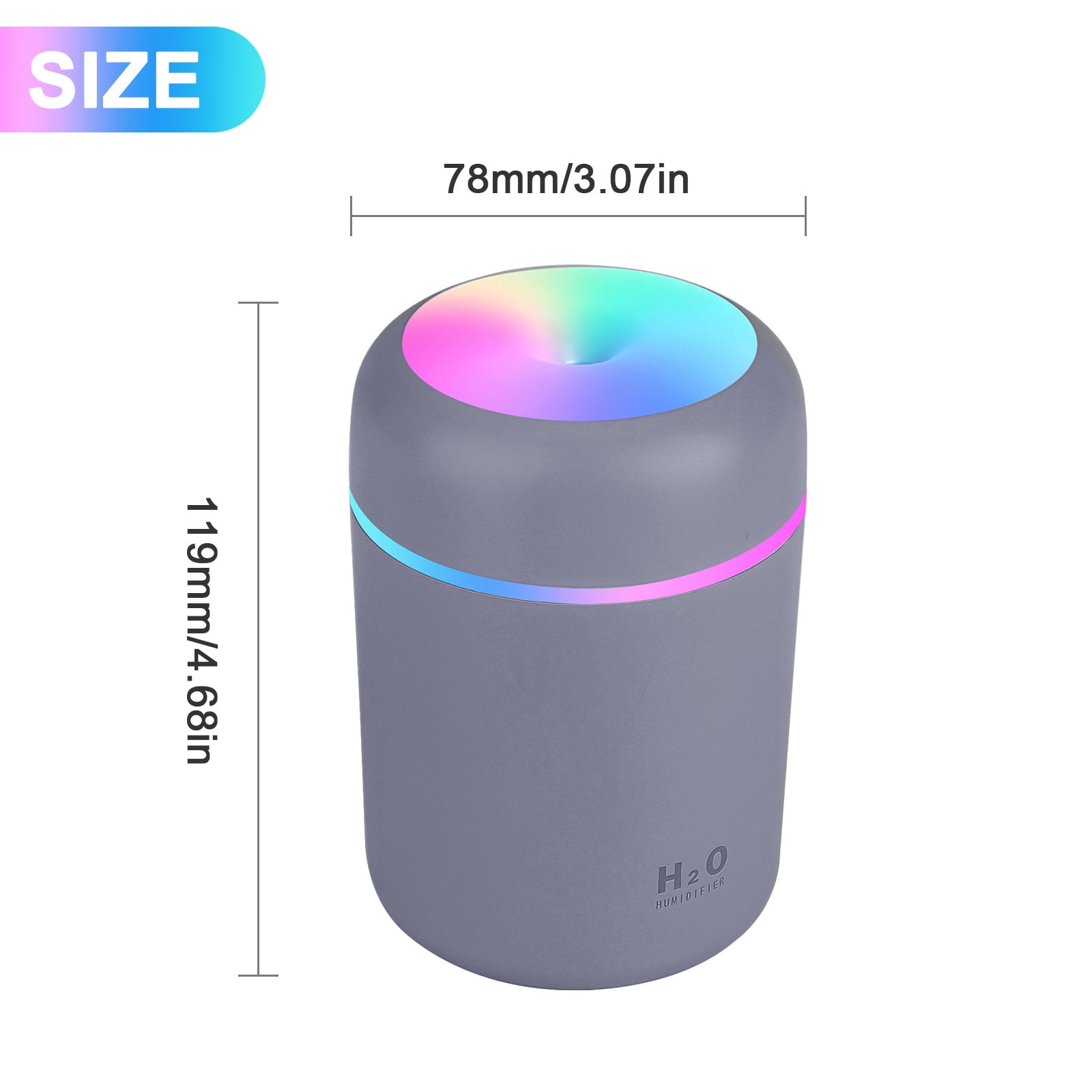 300ml Essential Oil Aroma Diffuser, EEEkit Ultrasonic Cool Mist Humidifier with 2 Mode and LED Color Changing Light
