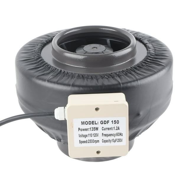 Inline Duct Fan, Inline Duct Fan Exhaust Blowerfor Grow Tent Ventilation, Hydroponics, With Double Flanges