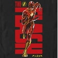 thumbnail image 2 of Men's The Flash Speedster Bold Red Logo  Graphic Tee Black 2X Large, 2 of 5