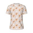 thumbnail image 5 of Wukai Funny Chicken Print Men's Short-Sleeved Mesh T-Shirt,Quick-Dry Short Sleeve Workout T-Shirt-X-Small, 5 of 8