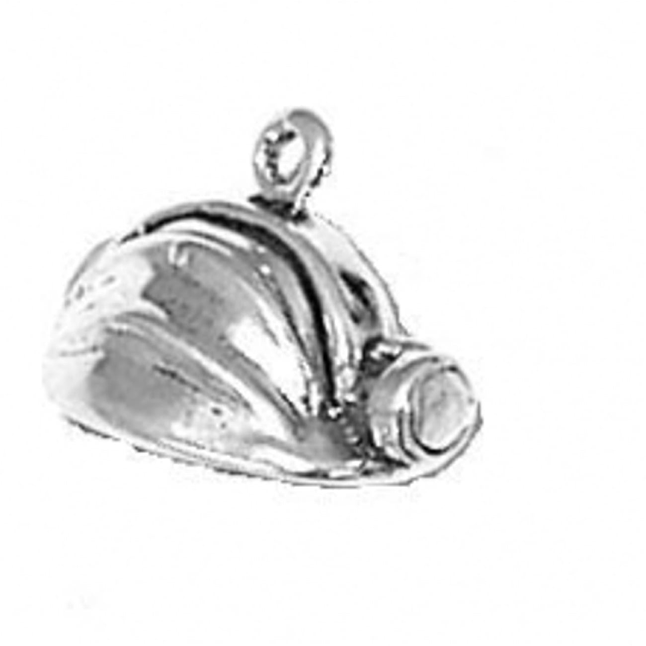 Miners Hard Hat Necklace 925 Sterling Silver Miner Helmet Charm Construction 