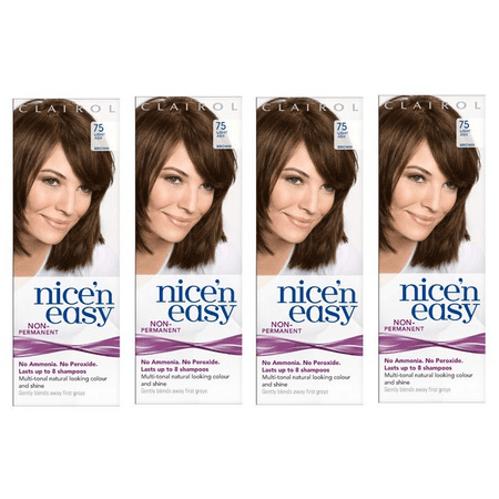 Clairol Nice n' Easy Hair Color #75 Light Ash Brown (Pack of 4) UK Loving (Best Hair Dye Brand Uk)