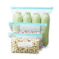 thumbnail image 5 of Dbuoem 30 Pcs Reusable Food Storage Bags Leak-Resistant Transparent Design Microwave Safe Fresh-keeping Bags, 5 of 8