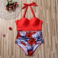 thumbnail image 4 of EYIIYE Women Flower Print Bikini Set High Waist Swimming Suits, 4 of 6