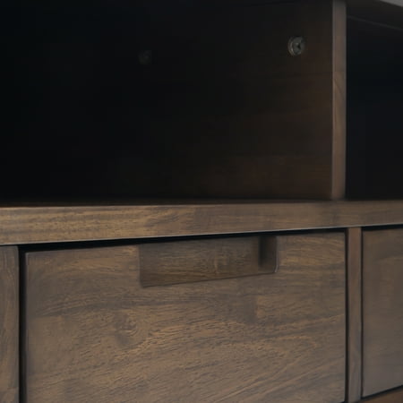 Simpli Home - Banting Modern Industrial TV Media Stand for Most TVs up to 65" - Walnut Brown