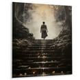 thumbnail image 2 of Designart "Buddhas Footprints Grey Buddhism I" Buddhism Metal Wall Art Prints, 2 of 5