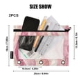 thumbnail image 4 of FORMRS 2 Pack Pencil Pouch for 3 Ring Binder with Clear Window Zipper Case, Soft Brown Pattern, 4 of 6