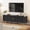 Black, variant on 70.8 Inch Mid Century Modern TV Stand with Power Outlet, Fluted Media Console with Sliding Doors for TVs up to 80 Inch, Black