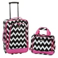 thumbnail image 1 of Rockland Fashion Softside Upright Luggage Set, Expandable, Pink Chevron, 2-Piece (14/19), 1 of 1