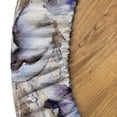 thumbnail image 5 of Ambesonne Vintage Fitted Round Tablecloth, Brush Strokes Retro Flowers, 45"- 56" Diameter, Ceil Blue and Pale Brown, 5 of 5