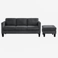 thumbnail image 6 of Leumius Convertible Sectional Sofa Couch,Modern Corduroy L-Shaped Couch with Storage Ottoman,Small Sofa for Small Living Room, Apartment and Small Space,Olive Green, 6 of 9