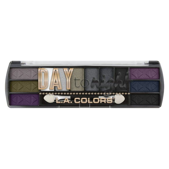 L.A. COLORS Day To Night 12 Color Eyeshadow Palette, Nightfall, 0.28 oz. (CES426)