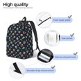 thumbnail image 3 of Balery Fastfood Mochila Clásica Impresa Básica para Viaje, Mochila Escolar Resistente al Agua, Mochila de Lona con Correas Ajustables-Medium, 3 of 5