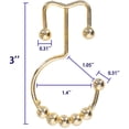 thumbnail image 3 of 12PCS Shower Curtain Hooks Rings, Stainless Steel Metal Rust-Resistant Shower Curtain Rings for Bathroom Shower Rods Curtains (Rose Golden), 3 of 7