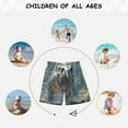 thumbnail image 6 of joogoo Kids Boys Swim Trunks A Dinosaur in Forest Beach Board Shorts Drawstring Swimsuit Kid Teen M, 6 of 6