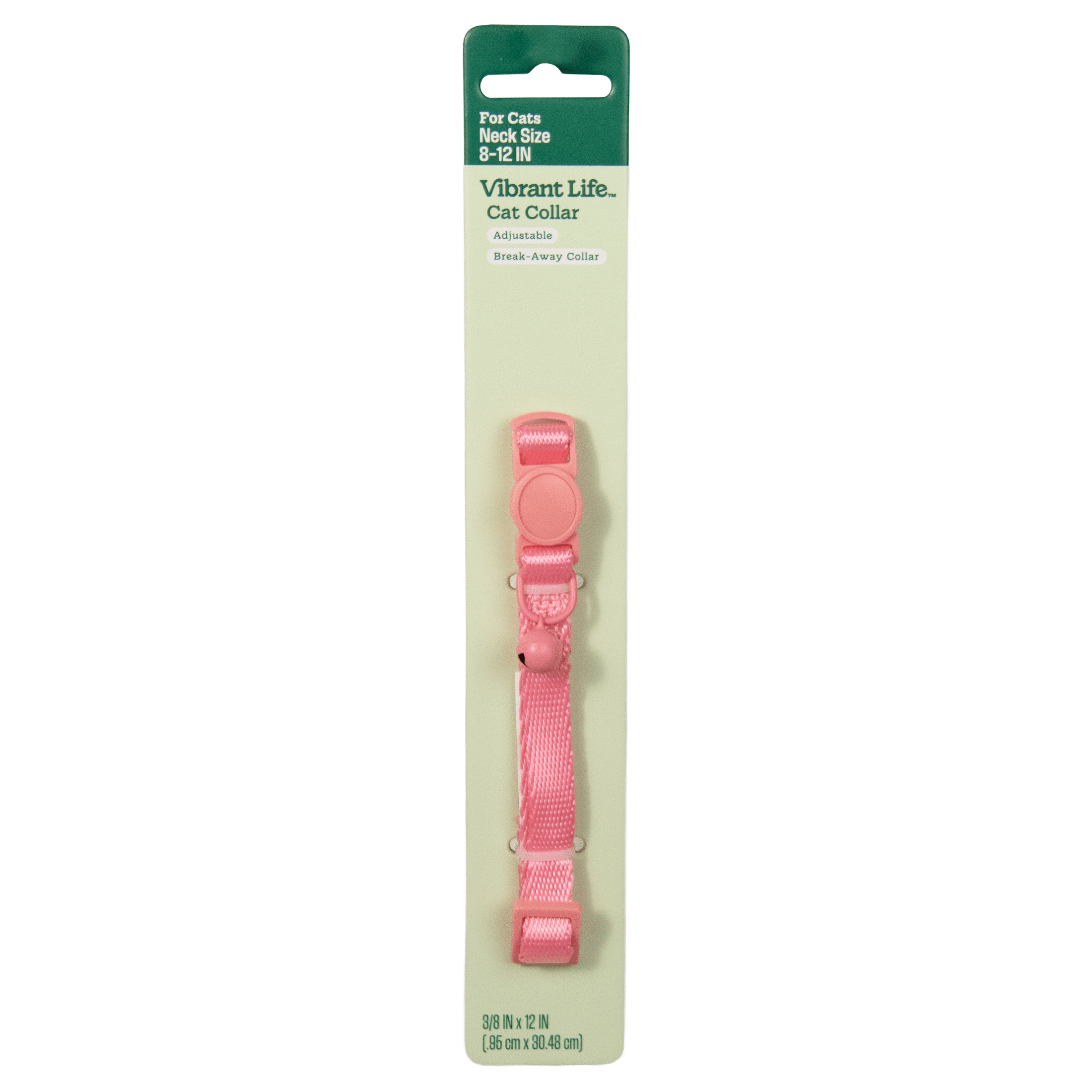 Vibrant Life Break-Away Adjustable Cat Collar, Pink