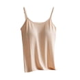 thumbnail image 4 of Lmueinov Women Built-in Bra Tank Tops Sleeveless Casual Shirts with Adjustable Straps Racerback Ribbed Fitted Camisole Tops for Women Layering, 4 of 8