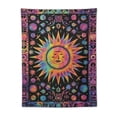 thumbnail image 5 of ONETECH  Purple Burning Sun Tie Dye Tapestry Celestial Sun Moon Planet Bohemian Wall Hanging Boho Hippie Hippy Tapestry Beach Coverlet Curtain (multi Purple, poster, 5 of 7