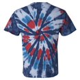thumbnail image 2 of Dyenomite Red, White, Blue Tie Dye Unisex T Shirt Plus Size Cotton Size 3XL America Spiral 4th of July, 2 of 3