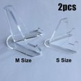 thumbnail image 4 of 2Pcs S+M Clear Coin Round Square Display Stand Holder Easel FOR Coins 30-80mm, 4 of 4
