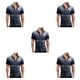 thumbnail image 1 of Minnieouse Camisa de mezclilla para hombre Camiseta de vaquero de moda con cierre de botón de manga corta delgada Type5 NO5, 1 of 6