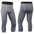 thumbnail image 2 of JIUKE Mens Capri Pants Workout Athletic Training Cropped Tights Gym Cycling 3/4 Leggings with Pockets, 2 of 3
