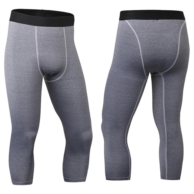 Weiqiqre Gym Shorts Men Compression Pants Athletic Compression Leggings Sports Tights Fit Running Base Layer Workout Basketball Gym