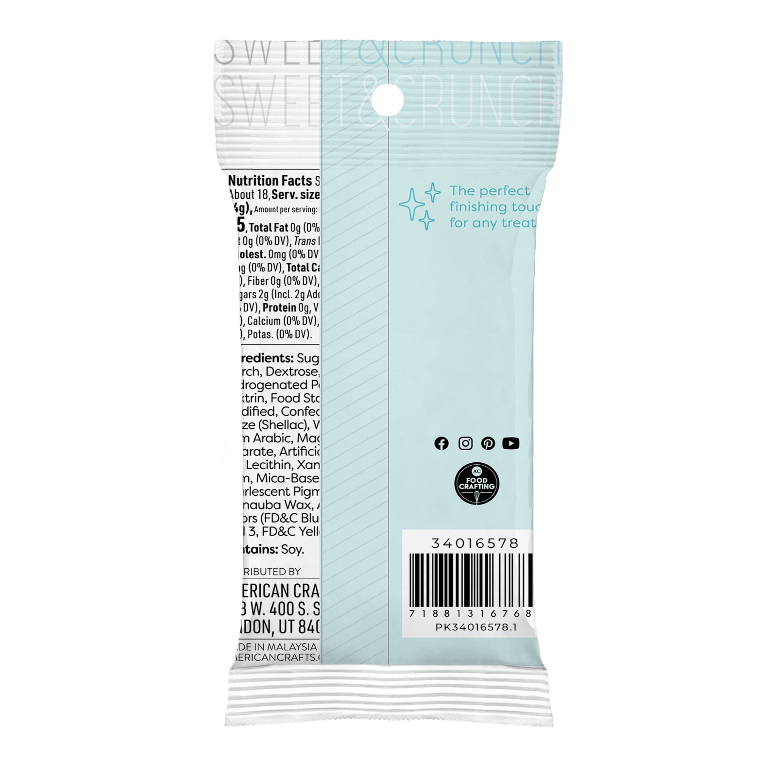 Sweetshop Blue Mermaid Sprinkles, 2.5oz Dessert Toppings