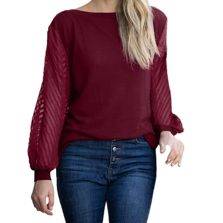 

ZIZOCWA Womens Black Shirt Womens Tee Shirts Women Loose Thin Solid Color Stitched Sleeve Mesh Long Sleeve Top Long Scrub Jacket