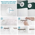 thumbnail image 4 of No Hook Shower Curtain, Pure Dark Green Shower Curtains for Bathroom with See Through Top Window, Simple Solid Color Waterproof & Washable Bath Curtain Stand Up Stall 36"x72", 4 of 9