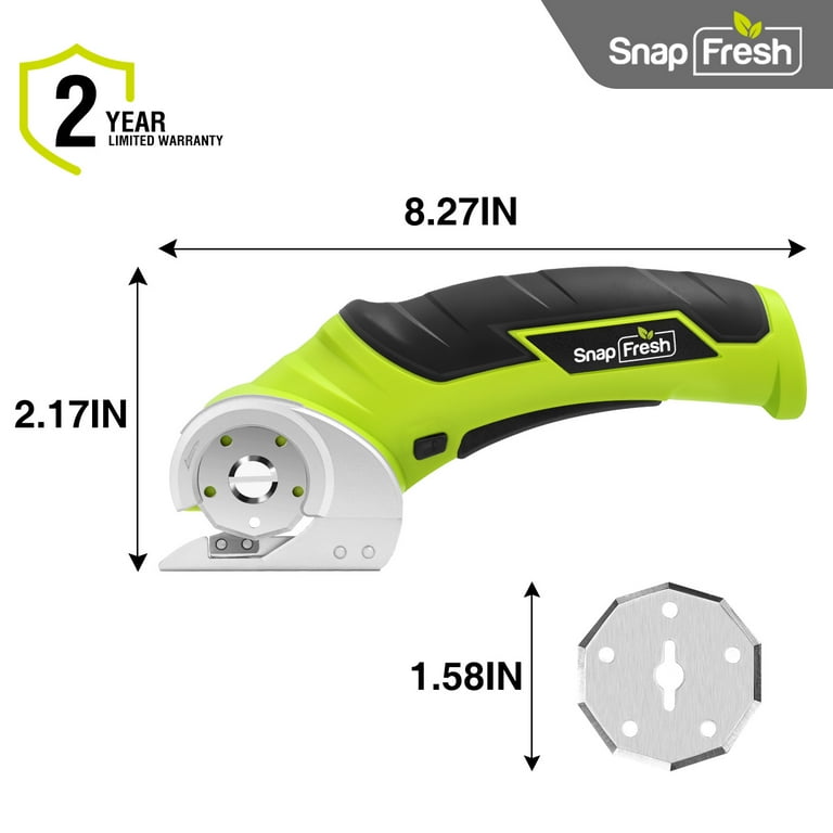 SnapFresh 4V Cordless Electric Scissors, Mini Cutter for Carpet