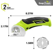 SnapFresh Cordless Electric Scissors, 4V Cardboard Cutter, Mini Cutter with a Replacement Blade/Charger, EC0601