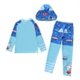 thumbnail image 4 of 4-5 T Girls Swim Suit Kids UPF 50+ Long Sleeve Rash Guard And Swim Trunks Set For Sun Beach Pool Surfing Activities, 4 of 6
