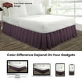 thumbnail image 4 of HNB Store Ruffled Bed Skirt Easy Fit 10" inch Drop | Microfiber Made | Queen Size Bedskirt | Plum, 4 of 7