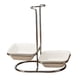 thumbnail image 1 of Soporte para cuchara de acero inoxidable, soporte para colador de cucharón de sopa para cocina Cuenco cuadrado doble, 1 of 6