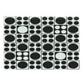 thumbnail image 1 of Geometric Cutting Board, Pattern of Big and Smaller Monotone Circles Futuristic Graphics, Decorative Tempered Glass Cutting and Serving Board, in 3 Sizes, by Ambesonne, 1 of 2