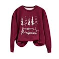 thumbnail image 4 of EGNMCR Chandail en Molleton de Noël Col Rond Imprimé Ample Manches Longues Sans Capuche, 4 of 4