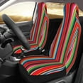 thumbnail image 2 of Sikiie Mexican Serape Blanket Stripes Car Seat Protector 2 Pack Car Seat Cushion Mat, Car Seat Covers for SUV, Truck, Van, 2 of 7