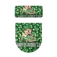 thumbnail image 5 of HELLHERO Bulldog Clover Design Adjustable Toilet Lid Dust Cover Set & Reusable Elastic Bottom Fits All Toilet Shapes with 2 Pieces Toilet Bowl Cover, 5 of 8