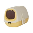 thumbnail image 2 of Caja de arena para gatos con capucha, caja de arena para gatos cerrada y cubierta, inodoro, para gatos domésticos, orinal grande extraíble para gatos, amarillo, 2 of 8